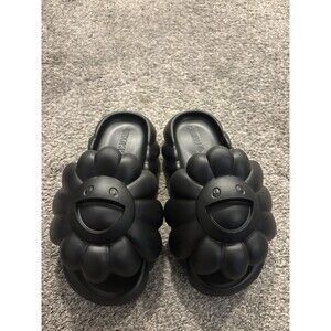 Takashi Murakami Ohana Full Bloom Slides Womens 9.5 Mens 8 Black Made in USA